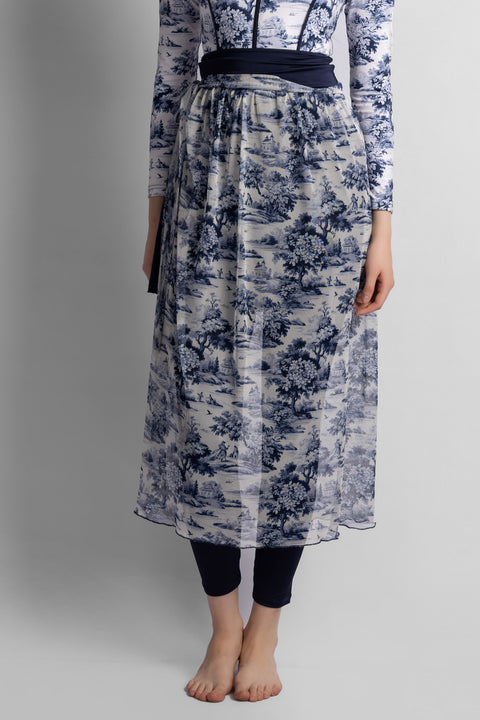 -BLUE WILLOW COVER UP-