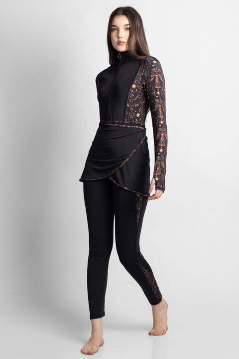 BURKINI 4 PIECE BLACK THRONE