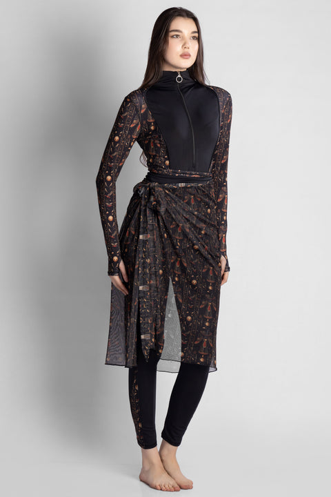 BURKINI 4 PIECE BLACK THRONE