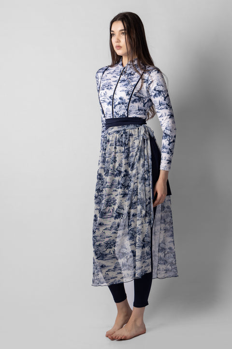-BLUE WILLOW COVER UP-
