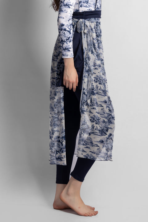 -BLUE WILLOW COVER UP-