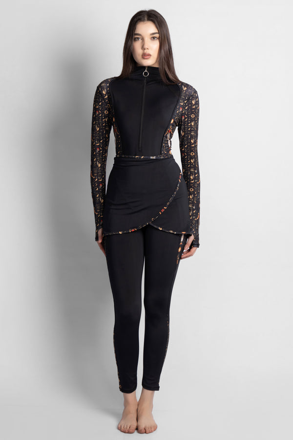 BURKINI 5 PIECE BLACK MONOLITH