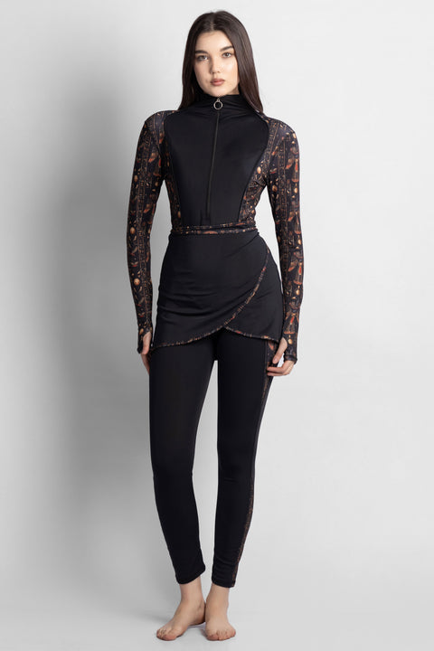 BURKINI 4 PIECE BLACK THRONE